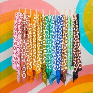 Big Bud Press Sun Baby Checkered Bandana: Blue, Green and White